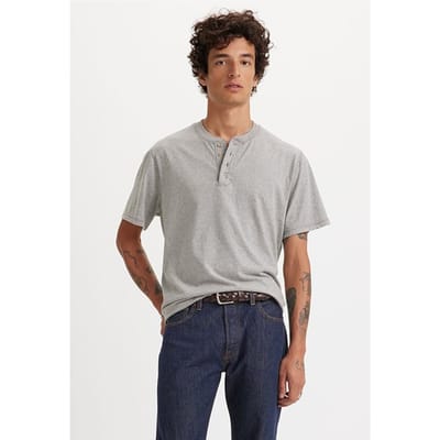 Levi's Ss Basic T-shirt Grey Maat: S | Basic T-Shirts Outlet | Heren | Grijs