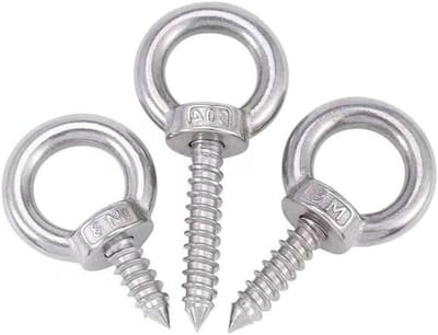 Oogmoer 304 roestvrij staal oogmoer, ronde ringschroef, haak M4 M5 M6 M8 M10 M12 (80 mm, M10 (1 stuks))