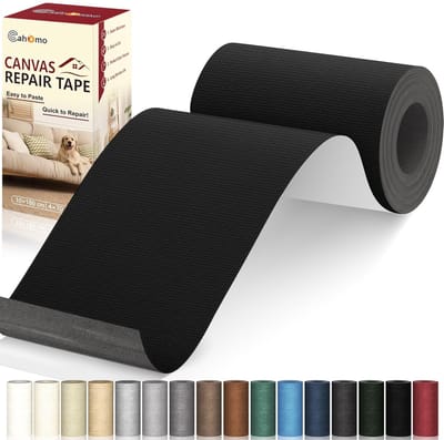 Zelfklevende Stof Reparatiedoek - Stoffen Plakker - Meubels Repareren - Sterke Lijm - 10x180 cm - Zwart