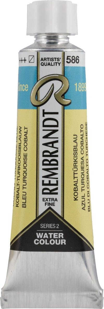 Rembrandt Aquarelverf Tube 10 ml Kobalt-Turkooisblauw 586