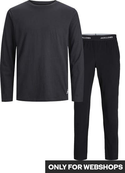 JACK&JONES JACBASIC LABEL LS TEE AND PANTS SET Heren T-shirt - Maat L