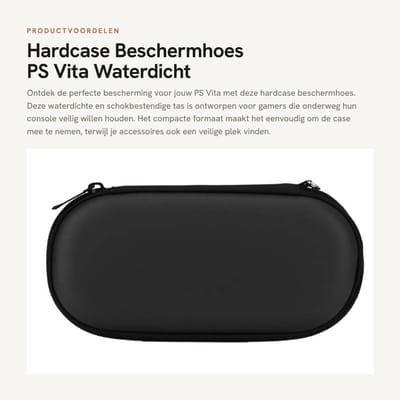 Dailygoods- Hardcase Beschermhoes Waterdicht - Schokbestendig - Compact Formaat - Opbergruimte voor Accessoires - Professioneel Ontwerp - Consolehoes