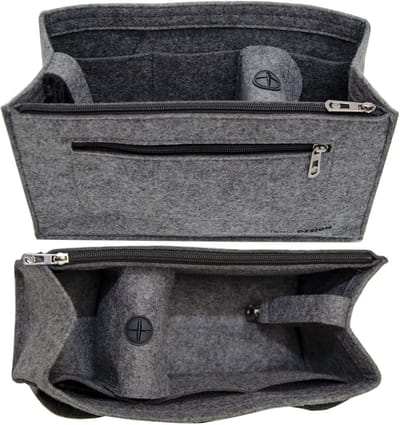 Handtas Organizer Vilt - 36x12x22cm Tas Inzet met Meerdere Vakken - Vilten Tasinzet XL Binnenzak
