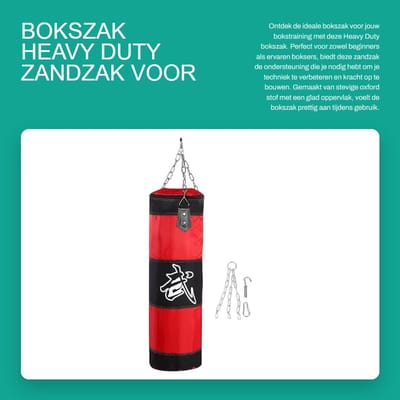 Dailygoods- Bokszak Heavy Duty - Bokszak voor Training - Zandzak - Slijtvast Oxford Stof - 3-Laags Structuur - Diverse Hoogtes