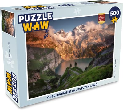 Puzzel Oeschinensee in Zwisterland - Legpuzzel - Puzzel 500 stukjes