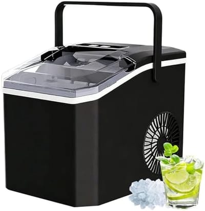 Compacte ijsmachine - Aanrecht model - Drankjes Koelen - Zelfreinigende functie - 12 kg per dag - Zilver