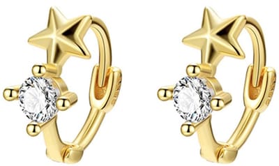 CZ Ster Kraakbeen Mini Kleine Manchet Kleine Hoop Oorbellen Voor Vrouwen Tiener Meisjes Gevoelig Oor S925 Sterling Zilver Sierlijke Tragus Huggie Hoops Hypoallergene Piercing Sieraden Geschenken