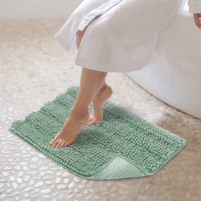 Antislip Badmat - Absorberende Microvezel Chenille Vloermat voor Douche, Keuken en Toilet - Machinewasbaar - 43 x 61 cm
