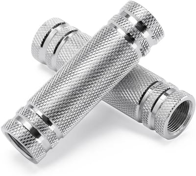 Gekartelde Stalen Handgrepen Set van 2 voor Halterstangen - Ideale Accessoires voor Gewichtheffen