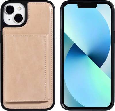 UNIQ Accessory Goud Back Cover Wallet Case voor Apple iPhone 14 Plus - PU Leer met Bescherming.