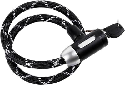 Fietsslot met Kabel - Diefstalbeveiliging Fiets - Veilige Fietstransport - Water- en Roestbestendig - 82 cm - Zwart
