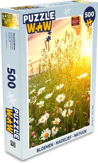 Puzzel Bloemen - Madelief - Natuur - Zon - Horizon - Legpuzzel - Puzzel 500 stukjes