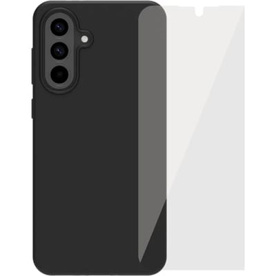BlueBuilt  Samsung Galaxy A56 Back Cover Zwart + BlueBuilt screenprotector Glas