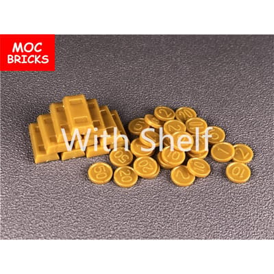 MOC Blokken Donker Zilver Grijs Gouden Geld Munt Gereedschap Staaf Bouwstenen Figuur DIY Poppen Speelgoed ideaal voor kinderen Kerstcadeaus goud