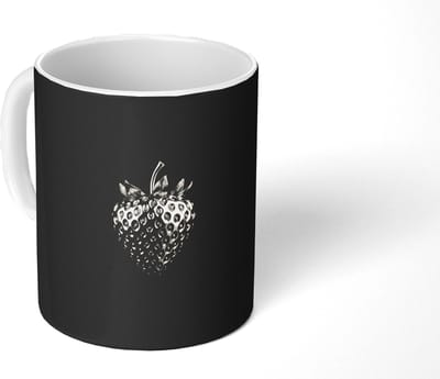 Mok - Koffiemok - Aardbei - Zaadstructuur - Realistisch - Mokken - 350 ML - Beker - Koffiemokken - Theemok