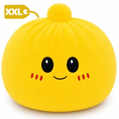 Topknuffels® Dumpling Geel Kawaii Pluche Knuffel XXL 100 cm - Extra Grote Speelgoed Knuffels voor Kinderen - Tiktok Plush Toy - Kawaii Kussen - Dumplings