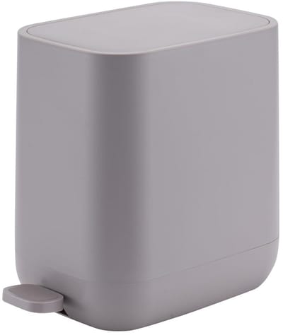 Pedalemmer 6 Liter Rechthoekig - Stille Sluiting - Beige Afvalbak voor Keuken en Badkamer