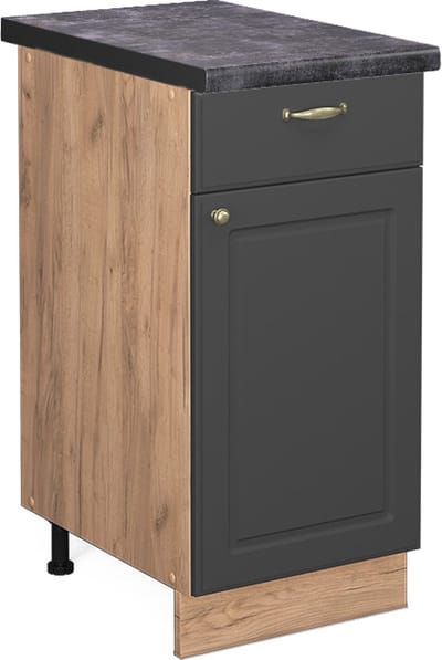 Vicco Fame-Line Keukenonderkast – 40 cm, WB Antraciet Antraciet-goud