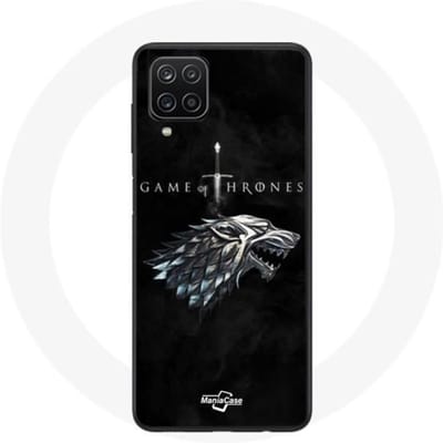 Coque pour Samsung Galaxy A12 Game of Thrones Saison 8 Le Trône de Fer La maison Stark Logo L'hiver