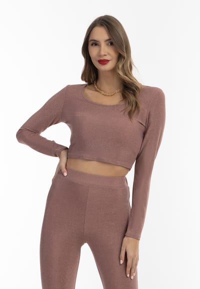 faina Cropped jerseytopje