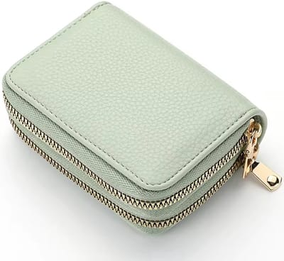 Scoby - Portemonnee - Kleine Wallet - Pasjeshouder - Rits Portemonnee - PU Leer - 11x8CM - Lichtgroen