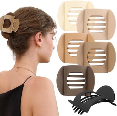Dailygoods- Haarklemmen Stevige Grip - Vierkante/Platte Haarklemmen - Middelgrote Haarspelden - Sterke Zijklemmen - Ideaal voor Dik/Dun Haar - Veilig en Duurzaam - Haarclips