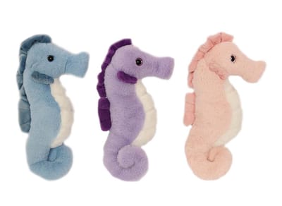 PIA Soft Toys-Set van 3 Pluche Zeepaardje Knuffel 3 ass. 24 cm