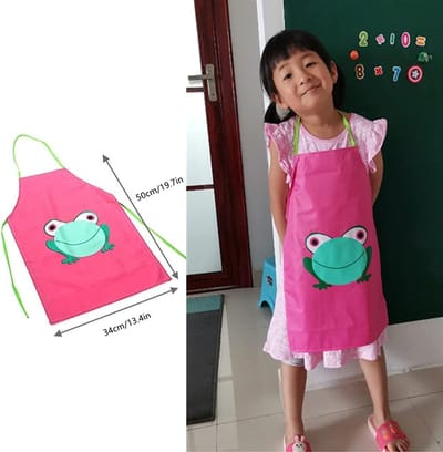 *** Kikker Kinder Keukenschort - Roze Kliederschort - Waterafstotend - van Heble®***