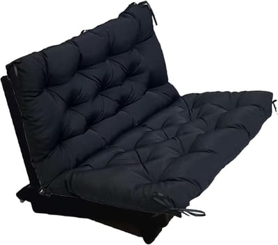 Tuinhangmat Kussen - Schommelkussen - Buiten Ontspannen - Extra Dikke Vulling - 150 x 100 cm - Zwart