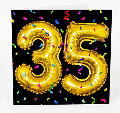 Gefeliciteerd wenskaart (A6) – 35 jaar verjaardagskaart | Kleintje Fotografie
