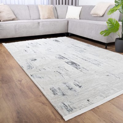 Grijs Tapijt Laagpolig Vloerkleed Koho Soft Lux - 200x290cm- Modern - Woonkamer - Salon - Slaapkamer - Eetkamer