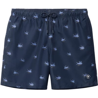 Shiwi Heren Zwemshort MIKE 7" Vis Print Donkerblauw - Maat S
