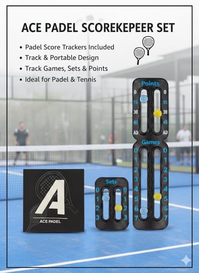 Padel Scorekeeper – Zwart – Scorebord voor Padel & Tennis – Handige Game & Set Teller