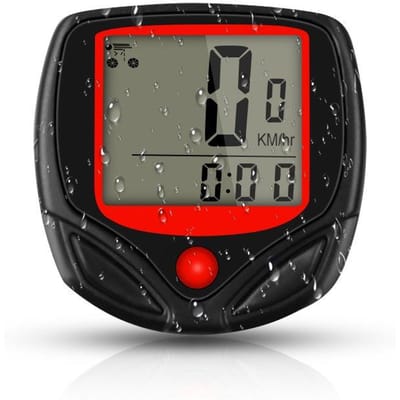 Fiets Snelheidsmeter Fiets Computer BN 518 Multifunctioneel Waterdichte Stopwatch Fiets MTB Kilometerteller Stopwatch Fiets Accessoires Black red gray