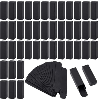 Dailygoods- Lippenstiftdoosjes 60 Stuks - Kraftpapier - 2,5x2,5x8cm - Inklapbaar - Verpakking voor Parfumolie - Handig voor Geschenken - Verpakkingsdoosjes