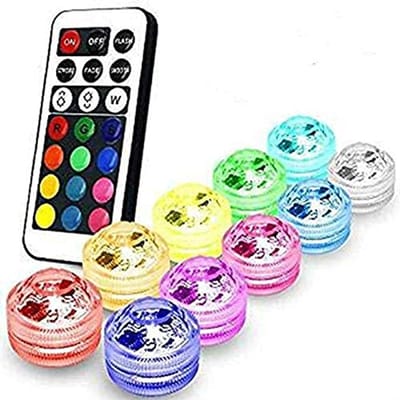 LED Theelicht met Afstandsbediening - RGB Onderwaterverlichting - Vlamloos Meerkleurig Licht - Superhelder en Compact 3 cm