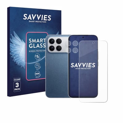 3 Stuks Savvies Screenprotector - geschikt voor Xiaomi Poco F8 Ultra (Voor+Camera) - beschermfolie glas transparant