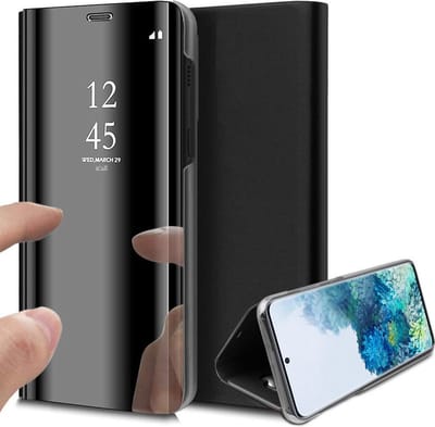 Hoesje geschikt voor Samsung Galaxy S20 Plus - Book Case Spiegel Zwart