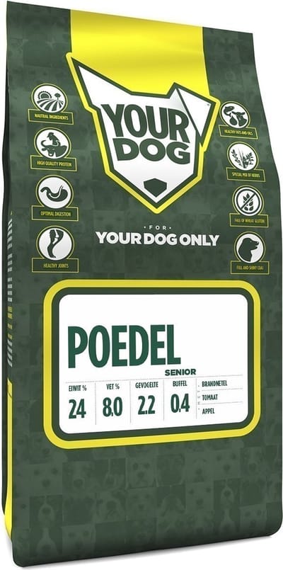 Yourdog Poedel Rasspecifiek Senior Hondenvoer 6kg | Hondenbrokken