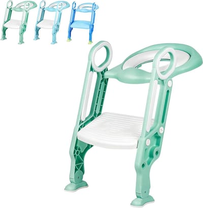 Opvouwbare wc-bril - Toiletverkleiner kinderen - Zindelijkheidstraining thuis - Verstelbaar en comfortabel - 66 x 37 cm - Lichtgroen