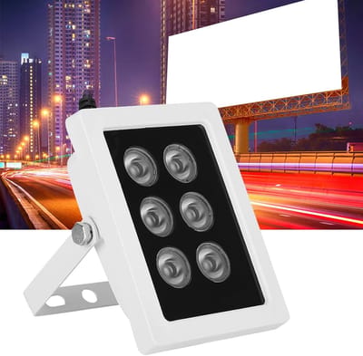 Camera Hulpverlichting - Infrarood Lamp - Nachtzicht Verbeteren - 20 Meter Bereik - 12 x 9 x 4 cm - Zwart