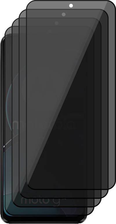 Privacy Screenprotector geschikt voor Motorola Moto G14 - 4x Volledig Dekkend Glas Screen Protector