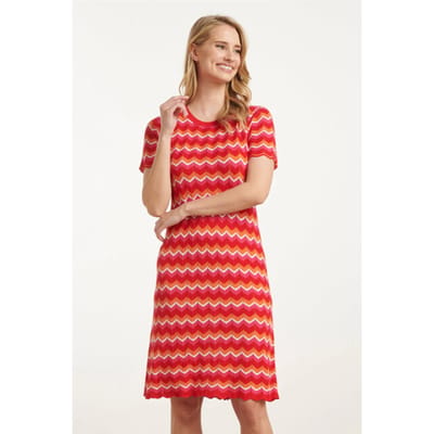 Smashed Lemon 25098 multicoloured zigzag knitted jurk |