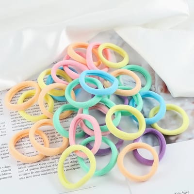 Elastiekjes 100 stuks | Gekleurde Haar Elastieken | elastisch | hoge kwaliteit haarelastiekjes | pastel tinten - kleuren roze, paars, groen, geel, blauw, oranje