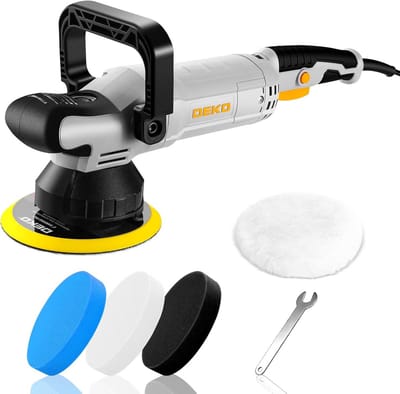 Polijstmachine - Schuurmachine Buffer - Auto Detailen - Dual Action Beweging - 150 mm Pad - Grijs
