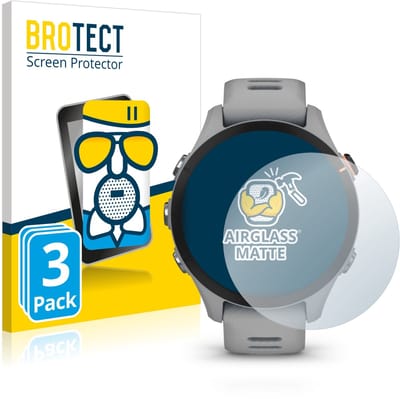 BROTECT - Screenprotector voor Garmin Forerunner 255S Music - Folie Beschermfolie Beschermglas matte 3 Stuks