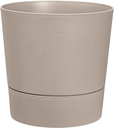 Elho Foss Rond 30cm - Bloempot voor Binnen - 100% Gerecycled Plastic - Ø 29.5 x H 29.1 - Paddenstoel beige