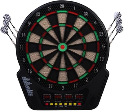 Elektronisch Dartbord - Dartset - met LED-display- met Automatische Score - Geluidseffecten - 6 Darts - 24 Dartkoppen - 27 Spellen - 243 Slagopties - Dartboard voor tot 16 Spelers - 44 x 51,5 x 3,2 cm