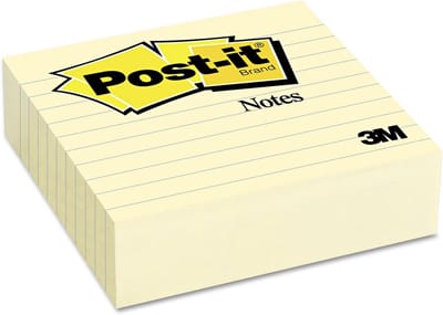 Post-it Lijntjes Blok 4x4 Inch - 300 Vellen Zelfklevend Verwijderbaar