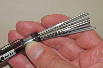 Minivijlset - Fijne vijlen - Detailbewerking - 13-delig diamantgecoat - 17 cm lengte - Grijs